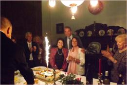 Marcella Grabau festeggiata a Villa Cardellini da Emilio Petrini Mansi, Eugenia Marinez Tagliavia, Grazia Puccinelli Sannini e tanti altri amici