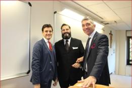 Da sx. il Nob. Demetrio dei Baroni Baffa Trasci Amalfitani di Crucoli, il Nob. Prof. Andrea Borella, il Marchese Prof. Emilio Petrini Mansi della Fontanazza