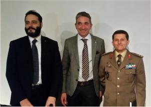 Da Sx Prof. Andrea Borella, Marchese Emilio della Fontanazza, Col. Raffaele Barcone