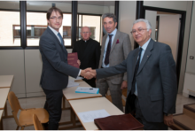 Massimo Colombo ha discusso la tesi con il Gen. CC. Domenico Libertini, il Conte Emilio Petrini Mansi della Fontanazza e P. Michel Ryan, L.C.